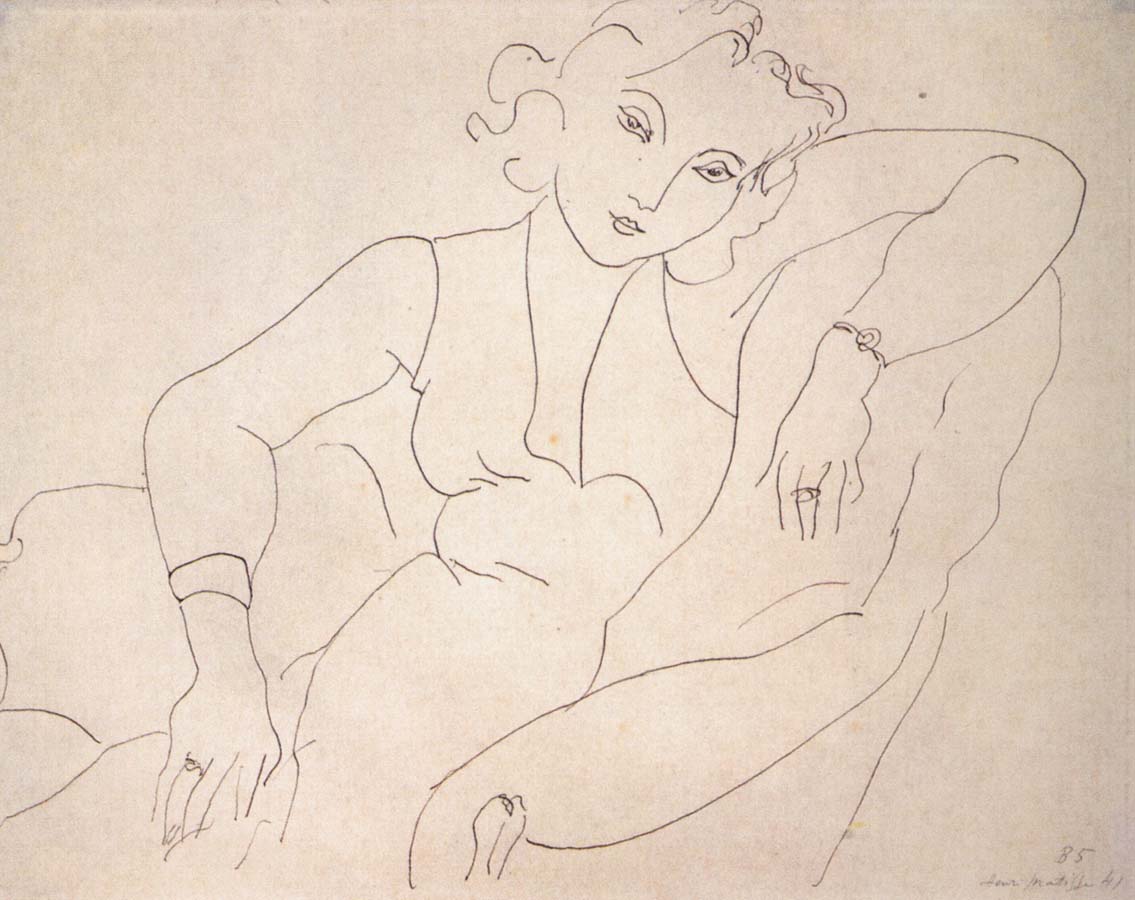 A woman sitting